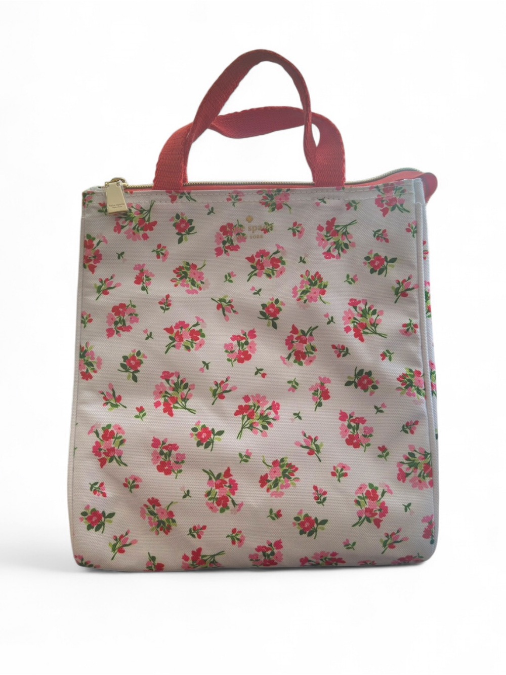 Kate Spade Pink Floral Print Insulated Lunch Tote Bag (NWT)